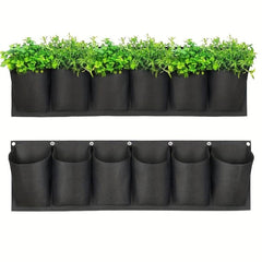 Vertical Planter Hanging Bag 6 Pockets for Garden Home Decoration