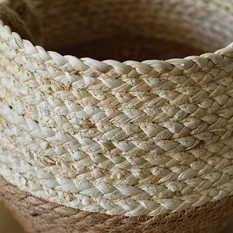 Seagrass Belly Basket: Storage & Plant Pot - Laundry, Picnic, Grocery