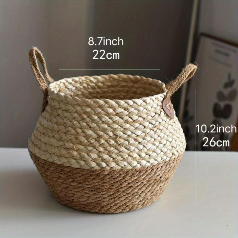 Seagrass Belly Basket: Storage & Plant Pot - Laundry, Picnic, Grocery
