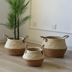 Seagrass Belly Basket: Storage & Plant Pot - Laundry, Picnic, Grocery