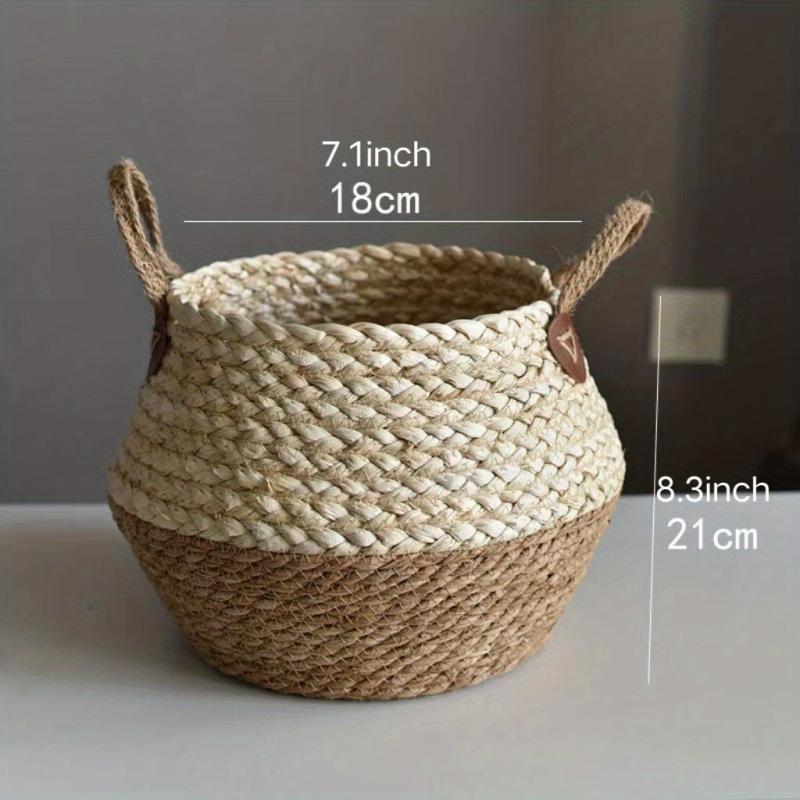 Seagrass Belly Basket: Storage & Plant Pot - Laundry, Picnic, Grocery