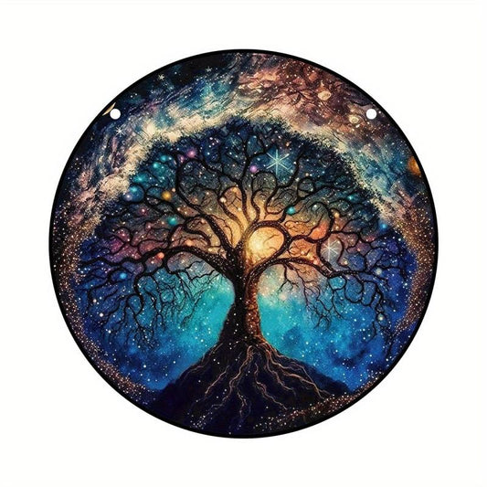 Tree Of Life Suncatcher Stained Plastic Window Hanging Home Decor Garden Decor