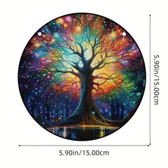 Tree Of Life Suncatcher Stained Plastic Window Hanging Home Decor Garden Decor