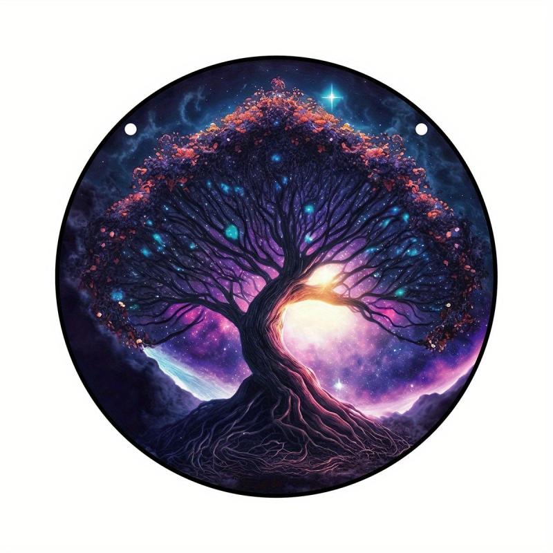 Tree Of Life Suncatcher Stained Plastic Window Hanging Home Decor Garden Decor