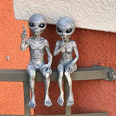 Alien Resin Ornament for Garden, Forest, Lawn