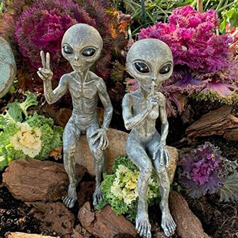 Alien Resin Ornament for Garden, Forest, Lawn