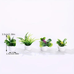 4pcs Dollhouse Plant Models for Patio Lawn & Yard Art Decoration