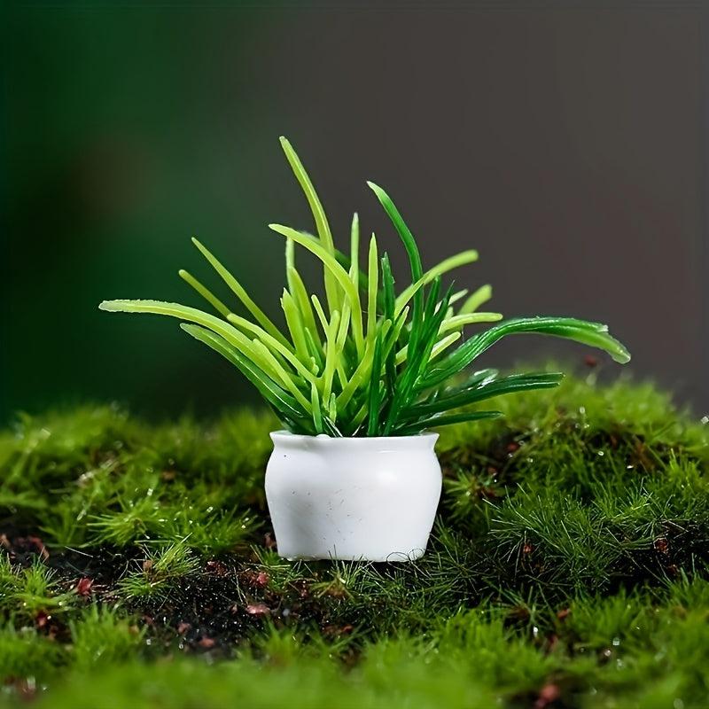 4pcs Dollhouse Plant Models for Patio Lawn & Yard Art Decoration