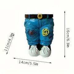 Jeans Pants Flower Pot Succulent Planter Indoor Outdoor Decor