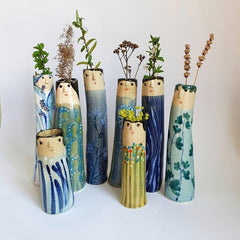 Women Resin Vase Rustic Boho Home Decor
