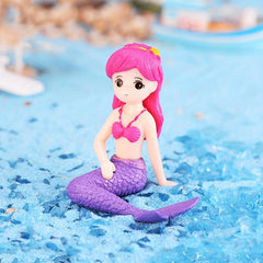 2pcs Mermaid Small Ornaments for DIY Micro Landscape