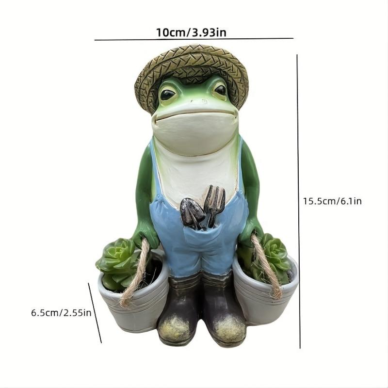 Funny Frogs Garden Statue Frog Yard Decor Outdoor Gardening Frog Ornament