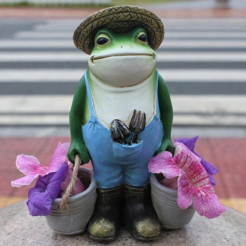 Funny Frogs Garden Statue Frog Yard Decor Outdoor Gardening Frog Ornament