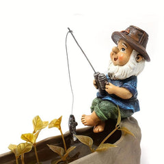 Fishing Gnome Statue for Your Garden Decor