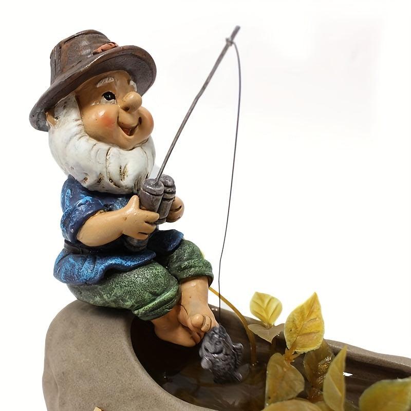 Fishing Gnome Statue for Your Garden Decor
