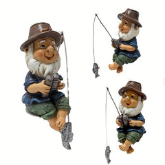 Fishing Gnome Statue for Your Garden Decor