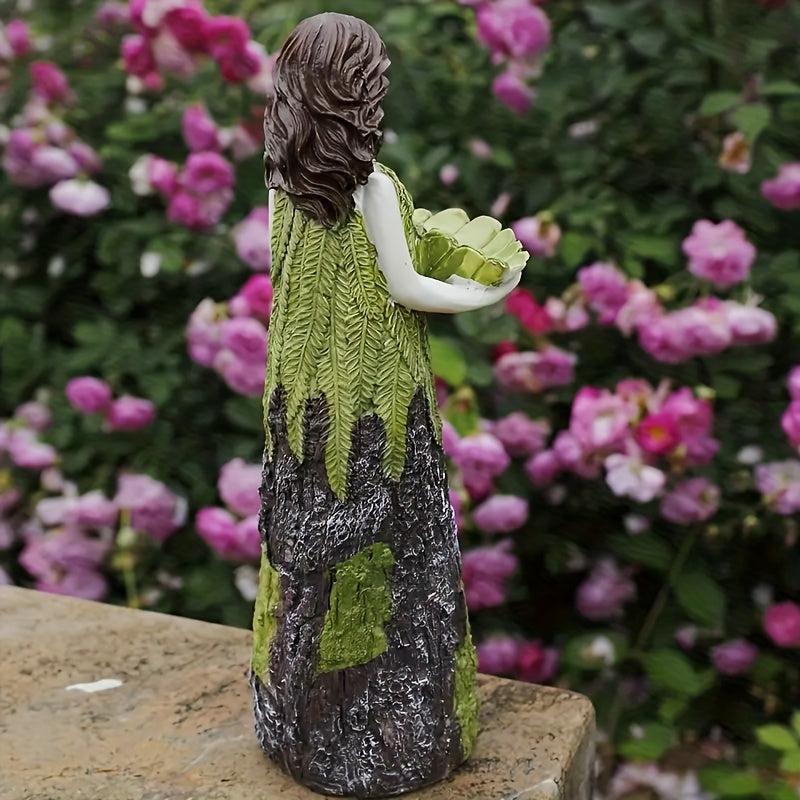 Outdoor Bird Feeder Statuary with Fairy Figurine - Bring Nature Home