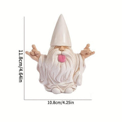 Rocker Gnome Garden Statue - Fun Addition to Garden Decor