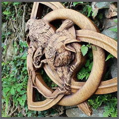 Pagan Gods Carving Rune Resin Wall Hanging Decor Garden Yard Decoration Statues