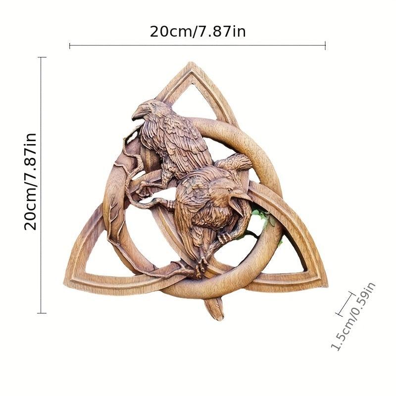 Pagan Gods Carving Rune Resin Wall Hanging Decor Garden Yard Decoration Statues