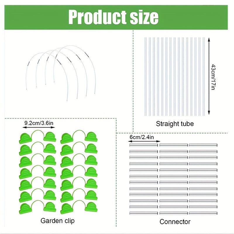 30pcs Greenhouse Hoops for DIY 106 Wider Grow Tunnel Rust Fiberglass Support