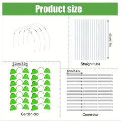 30pcs Greenhouse Hoops for DIY 106 Wider Grow Tunnel Rust Fiberglass Support
