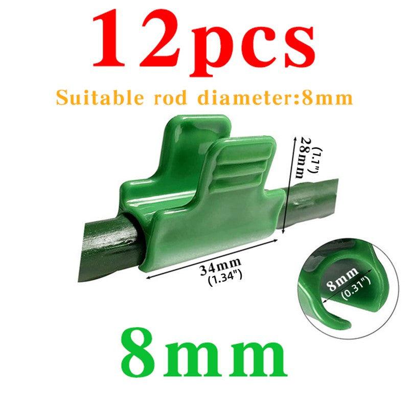 12pcs Greenhouse Clamps for Plant Stakes Shading Net Tunnel Hoop Clips