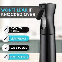 Continuous Mist Spray Bottle for Hair Styling and Skin Care