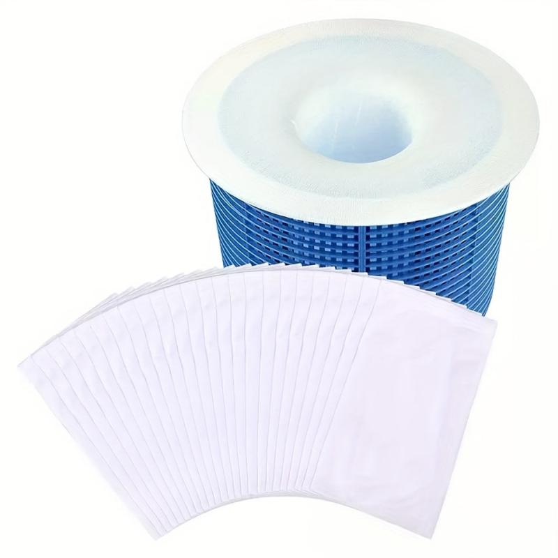 Pool Filter Saver Skimmer Basket Sock Sleeve Net - Pack of 30