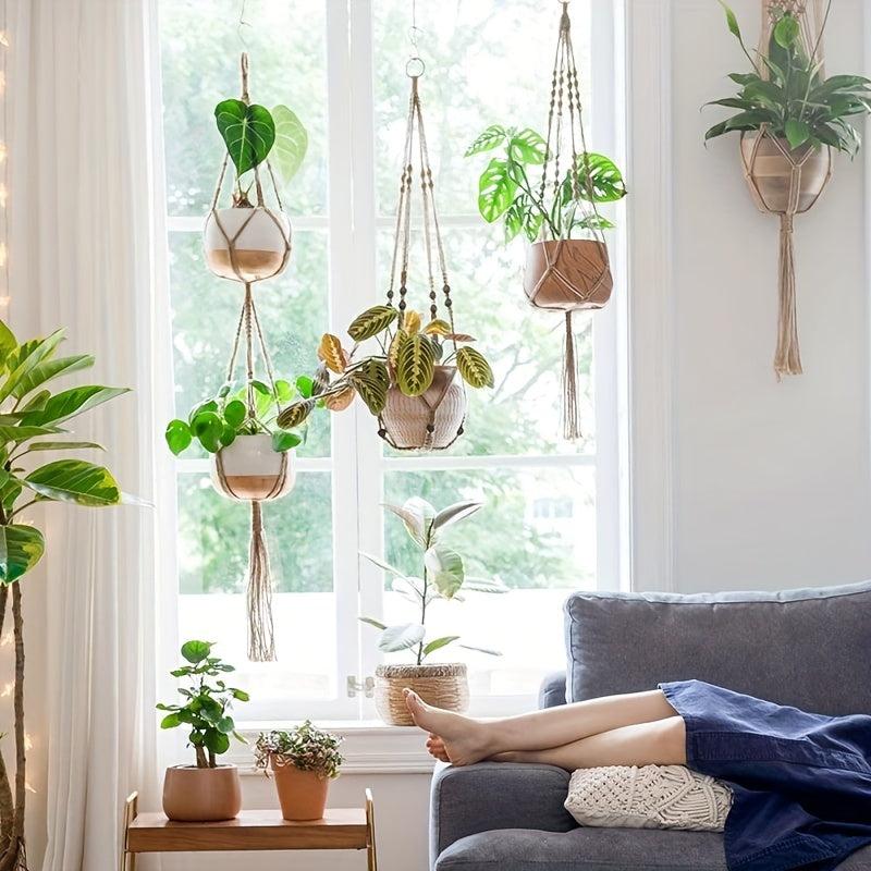 Boho Hemp Rope Plant Hanger