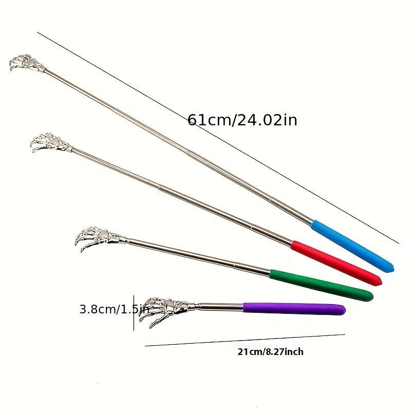 Retractable Back Scratcher Stainless Steel Horn Massager