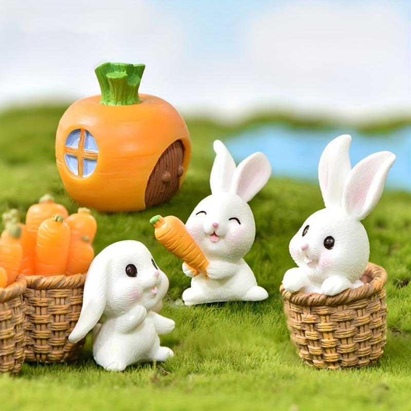 Cute Rabbit House Garden Decoration Year-round