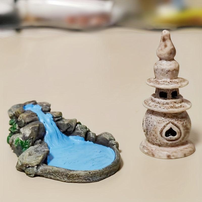 2pcs Doll House Ornaments Fairy Garden Decoration Micro Landscape Flowerpot