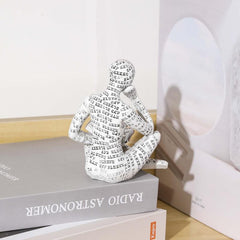 Woman Reading Pulp Mold Resin Furnishing Articles