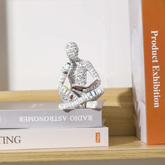 Woman Reading Pulp Mold Resin Furnishing Articles