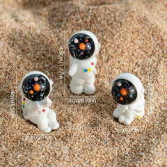 3pcs Garden Resin Astronaut Figurines Set DIY Micro Landscape Crafts Ornaments