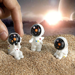 3pcs Garden Resin Astronaut Figurines Set DIY Micro Landscape Crafts Ornaments