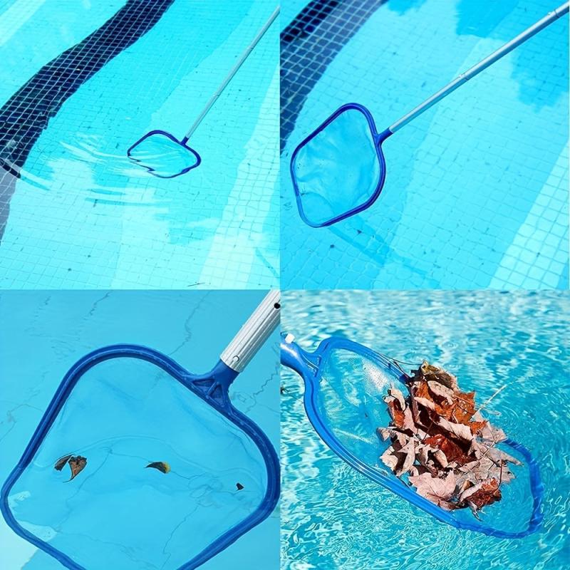 5 Section Aluminum Pool Cleaning Kit Skimmer & Brush for Hot Tubs Ponds Spas