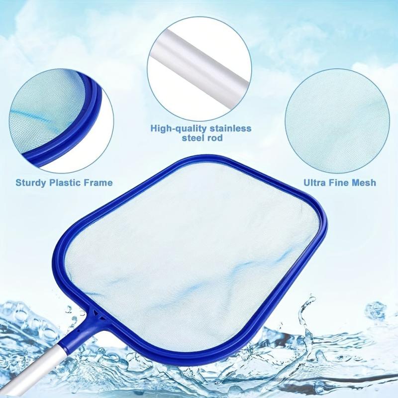 5 Section Aluminum Pool Cleaning Kit Skimmer & Brush for Hot Tubs Ponds Spas