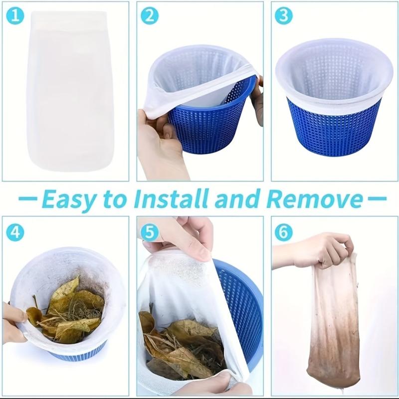 Pool Skimmer Socks Ultra Fine Mesh Filter Net - for Baskets