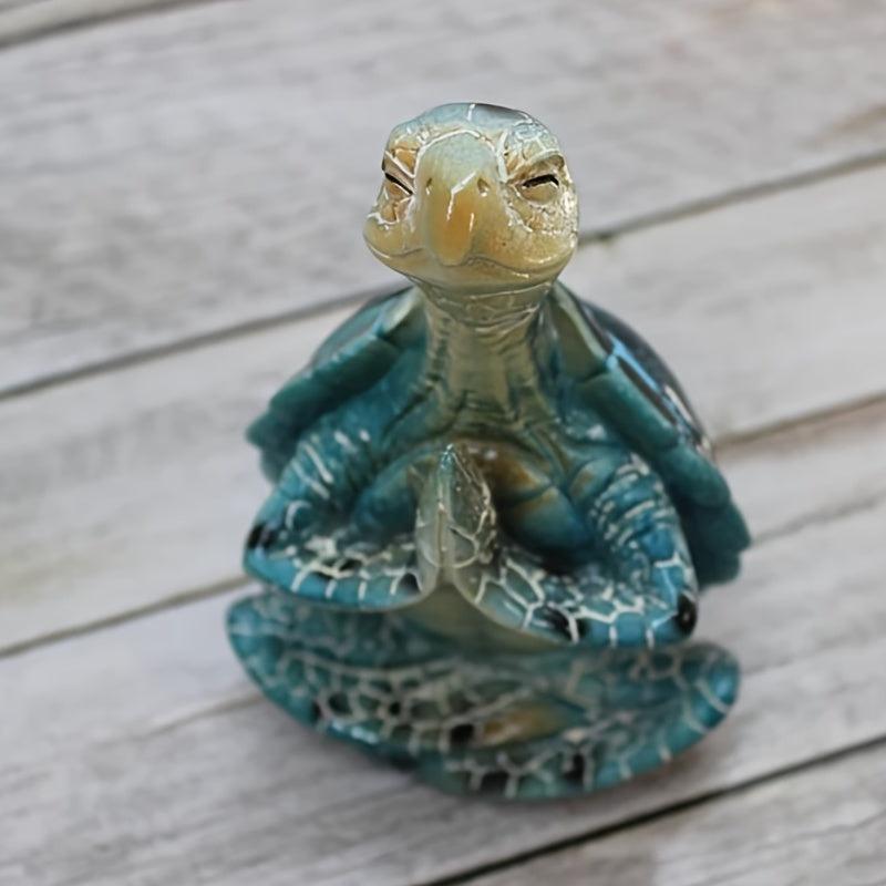 Sea Turtle Meditation Figurine - Yoga Sea Turtle Garden Decor