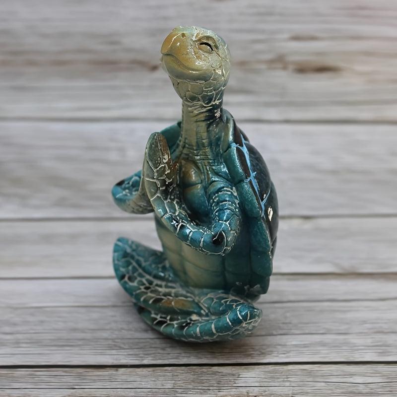 Sea Turtle Meditation Figurine - Yoga Sea Turtle Garden Decor