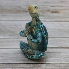 Sea Turtle Meditation Figurine - Yoga Sea Turtle Garden Decor