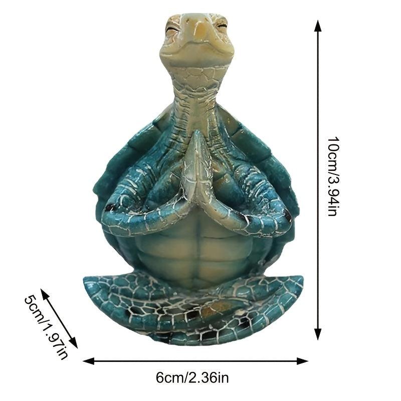 Sea Turtle Meditation Figurine - Yoga Sea Turtle Garden Decor