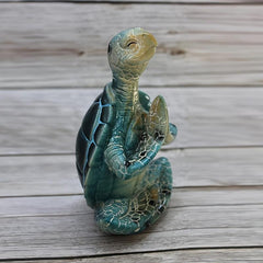 Sea Turtle Meditation Figurine - Yoga Sea Turtle Garden Decor