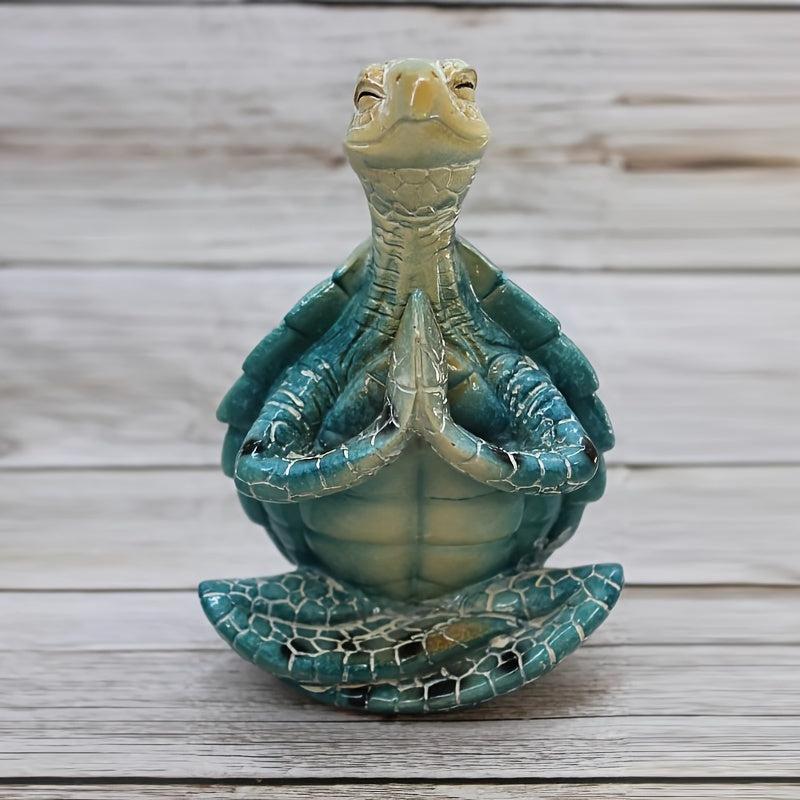 Sea Turtle Meditation Figurine - Yoga Sea Turtle Garden Decor