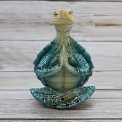 Sea Turtle Meditation Figurine - Yoga Sea Turtle Garden Decor