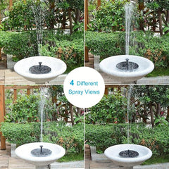 Solar Fountain Pump With 6 Nozzles - For Bird Bath Ponds Garden