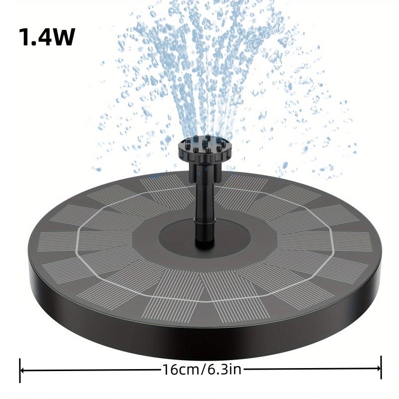 Solar Fountain Pump With 6 Nozzles - For Bird Bath Ponds Garden