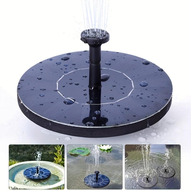 Solar Fountain Pump With 6 Nozzles - For Bird Bath Ponds Garden